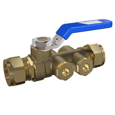 Watts Basic keerklep type CC Basic met hendel zonder aftap en controle 22mm EA beveiliging 1530293