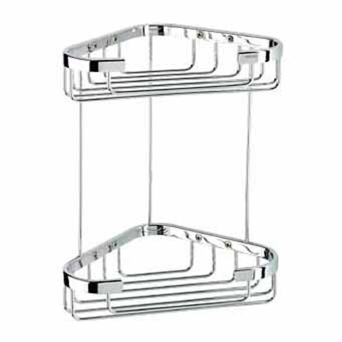 Geesa Basket Porte-douche d’angle double 22cm Chrome 0650253