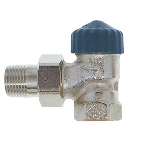 Heimeier Robinet d'arrêt thermostatique pour radiateur 1/2 coudé Kvs 2,50 m3 h faible résistance 7502001