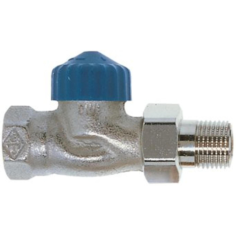 Heimeier Robinet d'arrêt de radiateur thermostatique 1/2 droit Kvs 2,50 m3 h faible résistance 7502028