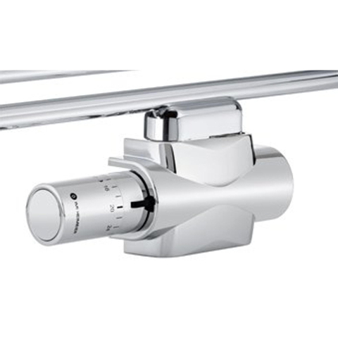 IMI Heimeier Multilux 4 1 ou 2 tubes set de bloc inférieur avec Halo, droit et coudé R1/2 - G3/4 ENTRAXE 50mm exécution design chromé SW209108