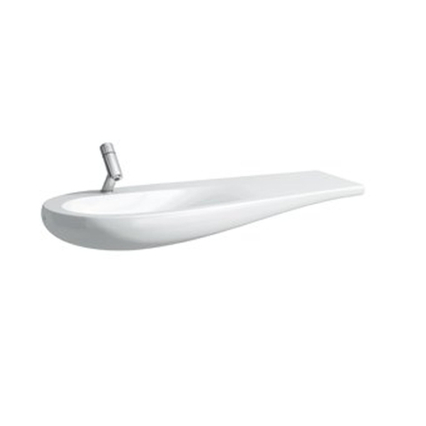 Laufen Alessi One lavabo plan pour meuble 120x50x16.5cm 1 trou de robinet vasque à gauche. surface de dépose à droite incl. clou céramique lcc-blanc 0192304