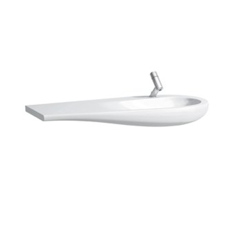 Laufen Alessi One lavabo-meuble 120x50x16.5cm 1 trou de robinet vasque à droite. surface de pose à gauche incl. clou céramique lcc-blanc 0192306