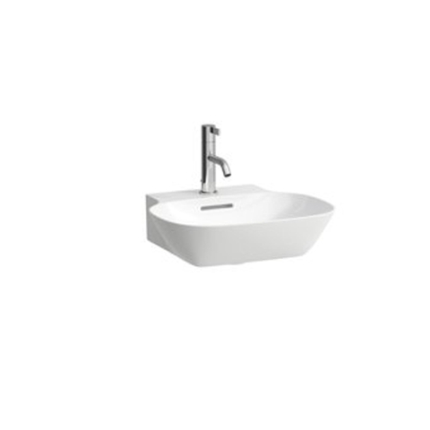 Laufen INO lave-mains - 41x45x12cm - ovale - trou de robinet au centre - avec trop-plein - blanc SW28279