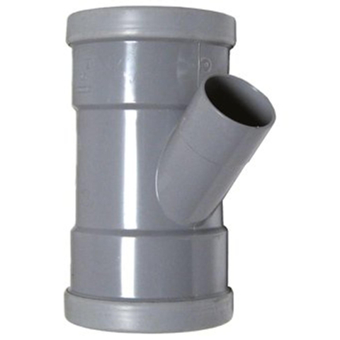 Wavin manchon pvc pièce 45° 110x75 mm 3xmof 2110245