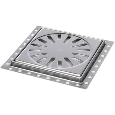 Aquaberg renovatieput m. RVS rooster 150x150mm inbouwhoogte 10mm 2300002