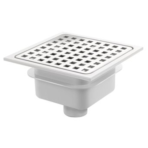 Van Den Berg siphon de sol en ABS avec grille en inox 15x15 sortie verticale 40mm GA91307