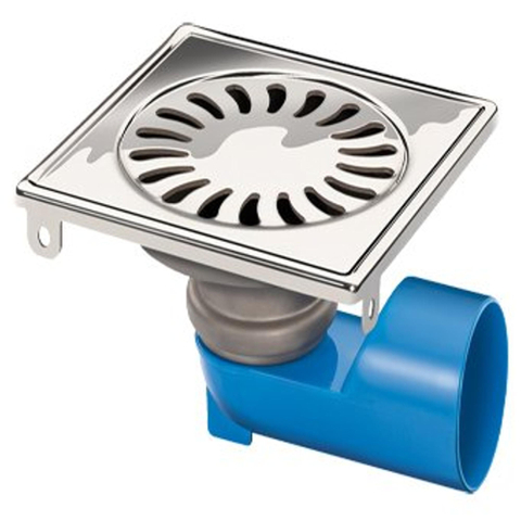 Van Den Berg siphon de sol 15x15cm sortie universelle 40/50mm inox GA19129