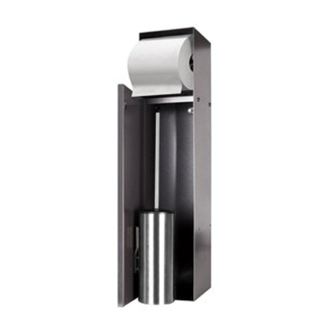 Looox Closed closetborstelgarnituur - met rolhouder - tegelbaar - antraciet SW76086