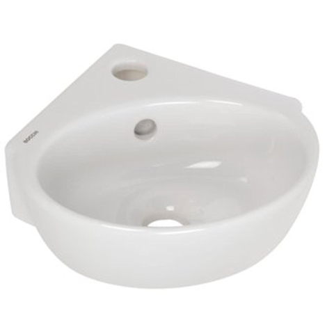 Plieger Corner Lave-mains d'angle avec trou de robinet sans trop-plein noir mat SW161790