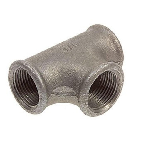 Nefit Ind Nr130 T stuk 90° met 3 x binnendraad 3/4 zwart 3010627