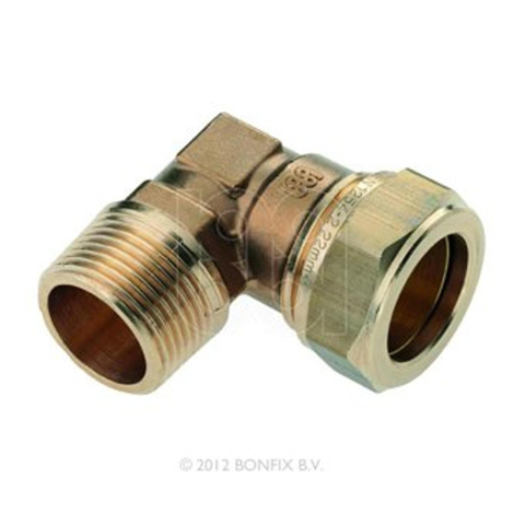 Bonfix messing knel knie x buitendraad 1/2 x15mm conisch gastec / kiwa 3010684
