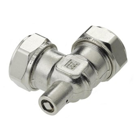 Bonfix vernikkelde knelknie met ontluchting 22mm 3011094