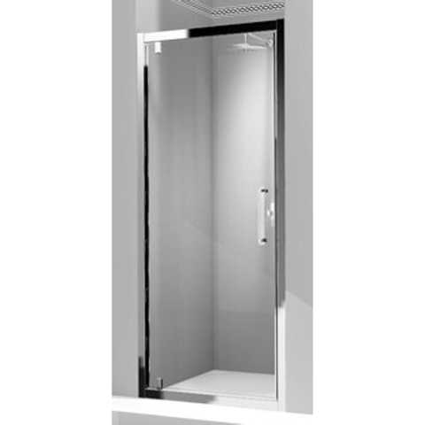 Novellini Rose g porte tournante 90/96x200cm profil chrome mat et verre clair 0334710