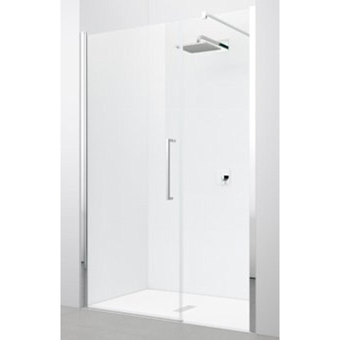 Novellini Young 2.0 porte de douche - 97-101x200cm - porte pivotante - 2 éléments - avec panneau fixe - chromé 0335743