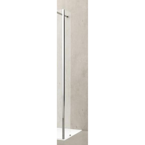 Novellini Kuadra paroi latérale hl 70x200cm pour douche à l'italienne h profil chromé avec verre transparent 0336368
