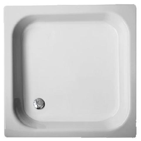 Bette receveur de douche tôle d"acier 85x85x15cm carré blanc 0372031