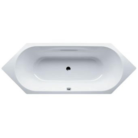 Kaldewei Vaio Duo 6 baignoire acier émaillé hexagonale 210x80x43cm blanc 0360561
