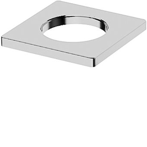 Hansa Hansaliving rosace carrée pour robinets avec commande latérale 5,5x5,5cm chrome 0396195