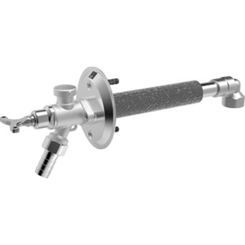 Hansa robinet antigel avec clapet de retenue 45cm raccourcissable chrome 0396661