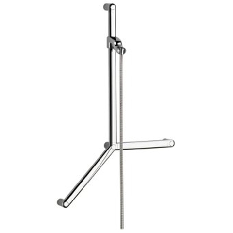 Kludi Sirena Care glijstang 90cm met slang met greep chroom 0404059