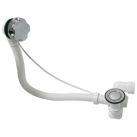Crosswater Pliegerbadafvoercombinatie 6/4 - voor speciale baden - met waste regelbaar d.m.voor draaiknop40mm klemaansluit - hoogglans chroom SW22493
