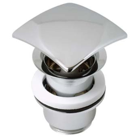 Plieger bonde design carrée avec trop-plein 5/4 clic-clac chrome 4058008
