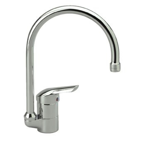 Venlo Nimbus New robinet de cuisine 1 levier avec bec tubulaire haut orientable et aérateur chrome 0426321