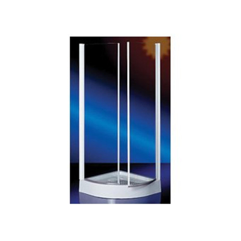 Plieger Royal accès d''angle 1/4 rond verre 6mm 90x190cm chrome SW106133