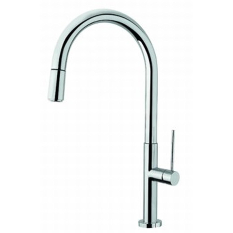 Plieger Rontessa keukenkraan met uittrekbare handdouche chroom 4333592