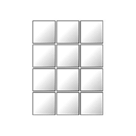Plieger Tiles miroir pour carrelage – 15 x 15 cm – lot de 12 – autocollant 4350002