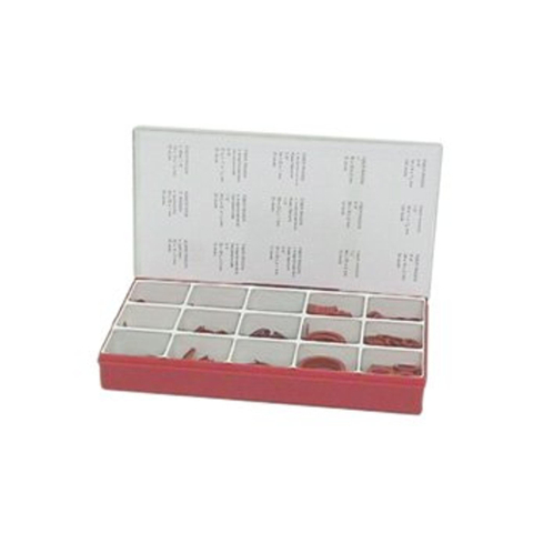 De Beer assortimentsdoos type rood 15V fiber en rubberringen 4326687