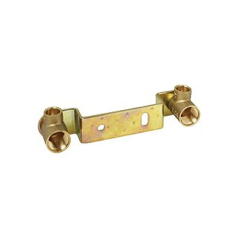 Collier de montage en laiton 2x12mmx3/8 avec 2 rosaces murales kiwa 0770744