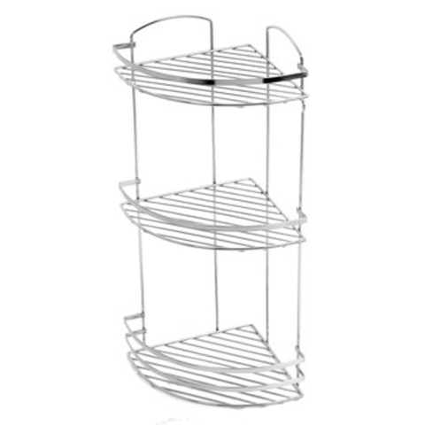 Plieger Solid tablette d'angle 3 niveaux modèle en fil chromé SW104940