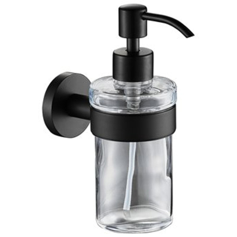 Plieger Vigo zeepdispenser glas met houder zwart SW225394