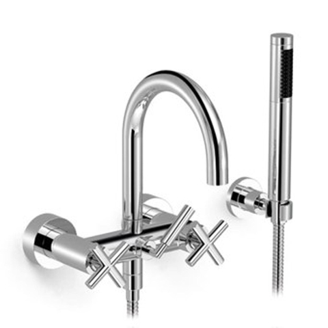 Dornbracht Tara robinet de baignoire avec inverseur et raccords chrome 0480243