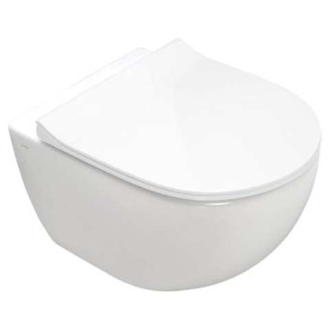Plieger Zano WC suspendu – Rim-ex – profondeur 54 cm – avec abattant fin (slim) softclose – blanc brillant SW398361