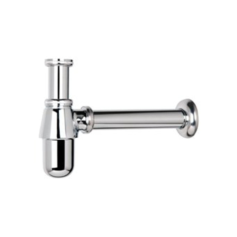 Plieger siphon gobelet 5/4 avec tube mural et rosace chrome 0500094