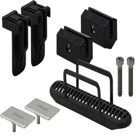 Viega Advantix kit d'accessoires pour le montage d'une grille enfichable raccourcie avec capuchons décoratifs brillants et piège à saletés 0500153