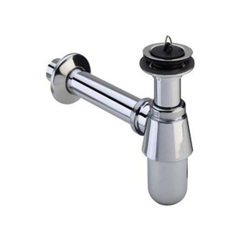 Viega siphon à gobelet pour bonde avec tube mural 5/4 avec rosace chrome 0500216
