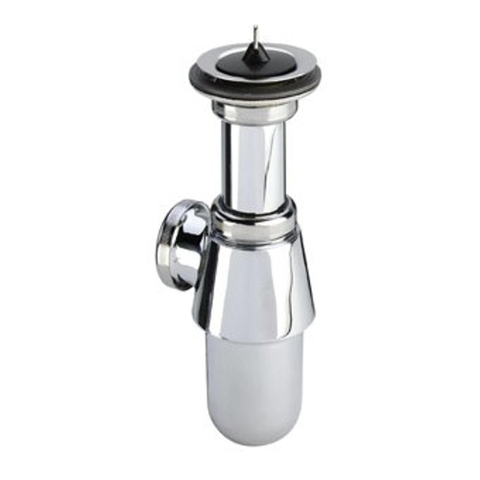 Viega siphon à gobelet pour bonde sans tube mural 6/4 avec rosace chrome 0500240