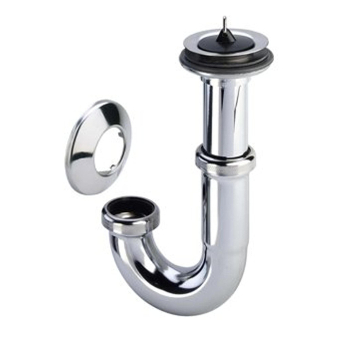 Viega siphon à tube de bonde sans tube mural 5/4 avec rosace chrome 0500275