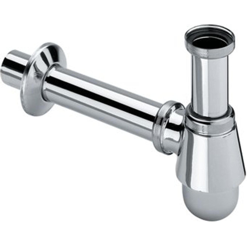 Viega siphon gobelet de bidet avec tube mural 20cm 5/4 avec rosace chrome 0510246