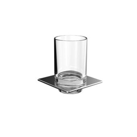 Emco Art porte-verre avec gobelet verre chrome SW97604