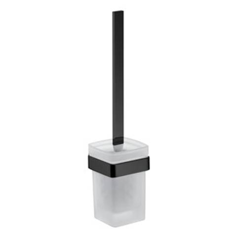 Emco Loft Garniture de balai de WC avec insert en verre L noir SW158988