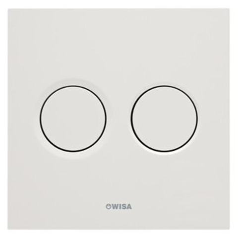 Wisa Luga plaque de commande plastique pneumatique 16x16cm avec double chasse pour élément WC XS blanc 0701540