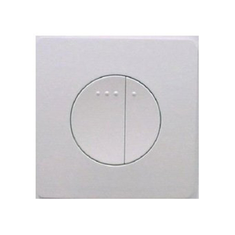 Wisa 3100 Carre bedieningsplaat voor frontbediening 2 knops wit 0703102
