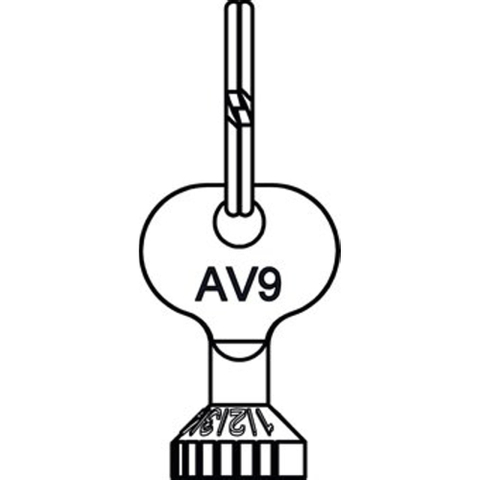 Oventrop clé de réglage robinet de radiateur thermostatique AV9 7500047