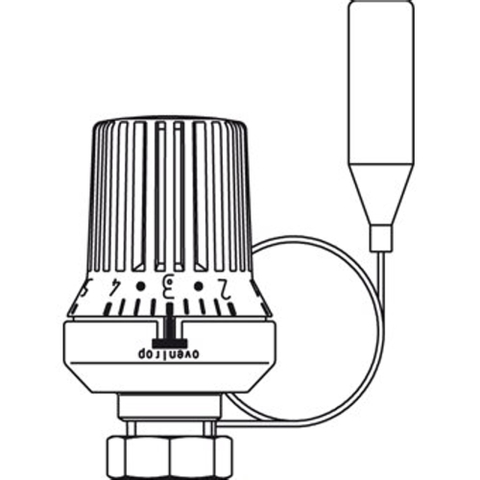 Oventrop tête thermostatique uni xh capteur à distance m30x1.5 cap. 2 m avec position zéro blanc 7503172