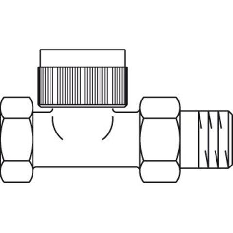 Oventrop Thermostatische radiatorafsluiter F 1/2 recht Kvs 0,32 m3 h 7503938